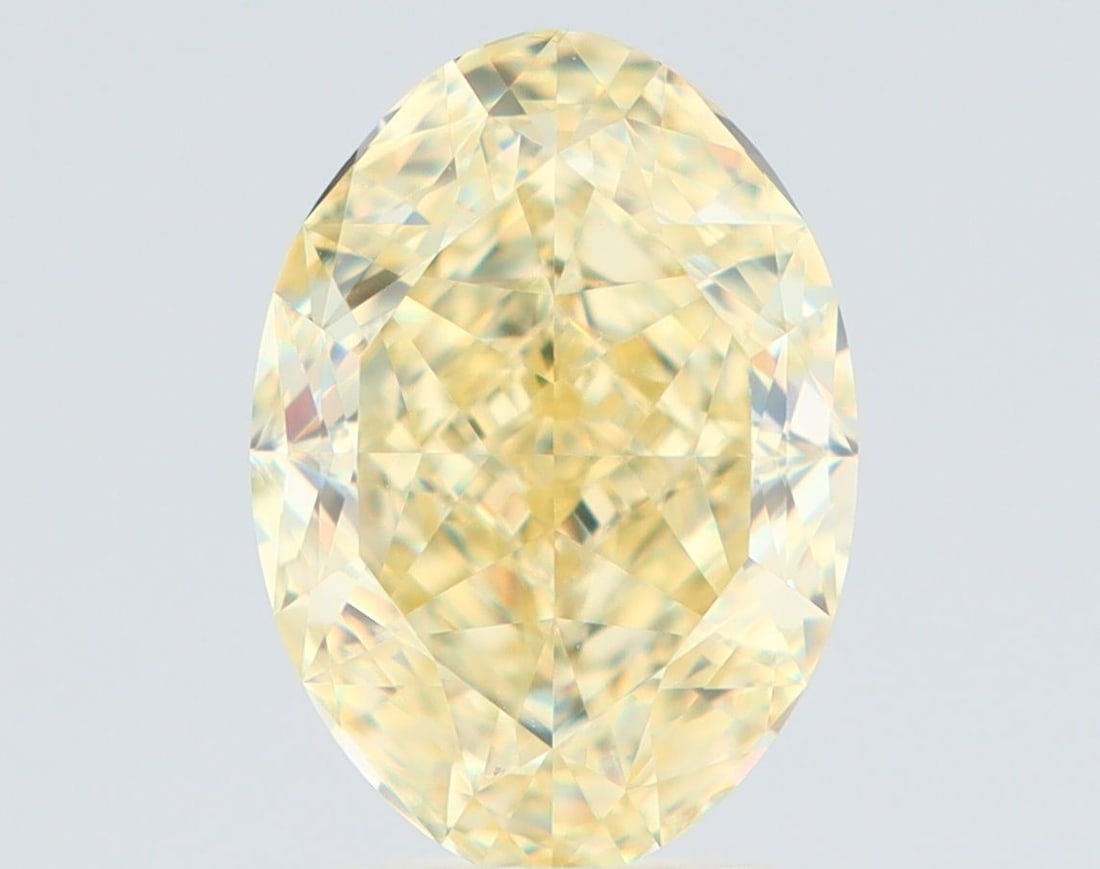 Loose Diamond - OVAL 4.0ct Fancy Light Yellow VS2: Loose Diamond - OVAL 4.0ct Fancy Light Yellow VS2 Source: Natural Shape: OVAL Carats: 4.0 Color: Fancy Light Yellow Certification: GIA Video: