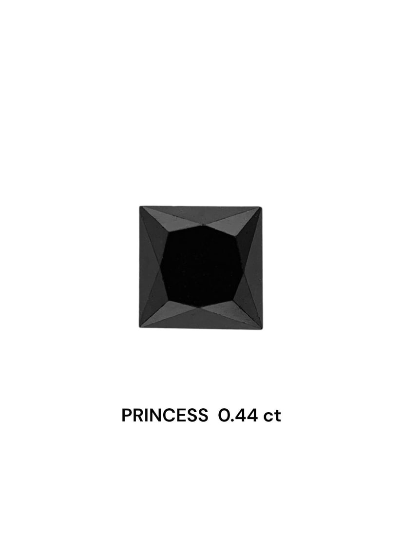Loose Diamond - PRINCESS 0.44ct Fancy Black VVS2: Loose Diamond - PRINCESS 0.44ct Fancy Black VVS2 Source: Natural Shape: PRINCESS Carats: 0.44 Color: Fancy Black Certification: NONE Video: