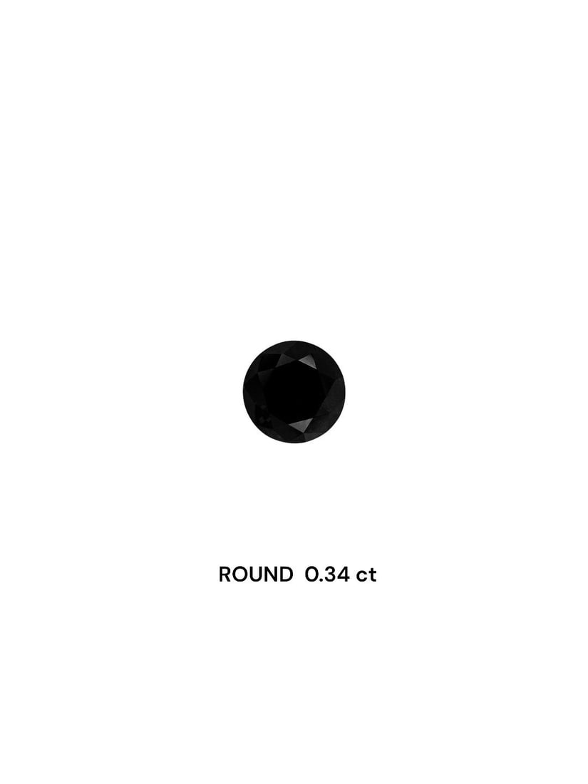 Loose Diamond - ROUND 0.34ct Fancy Black VVS2: Loose Diamond - ROUND 0.34ct Fancy Black VVS2 Source: Natural Shape: ROUND Carats: 0.34 Color: Fancy Black Certification: GIA Video: