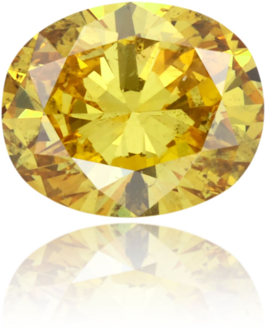Loose Diamond - OVAL 1.33ct Fancy Deep Brownish Orangey Yellow I1: Loose Diamond - OVAL 1.33ct Fancy Deep Brownish Orangey Yellow I1 Source: Natural Shape: OVAL Carats: 1.33 Color: Fancy Deep Brownish Orangey Yellow Certification: GIA Video: