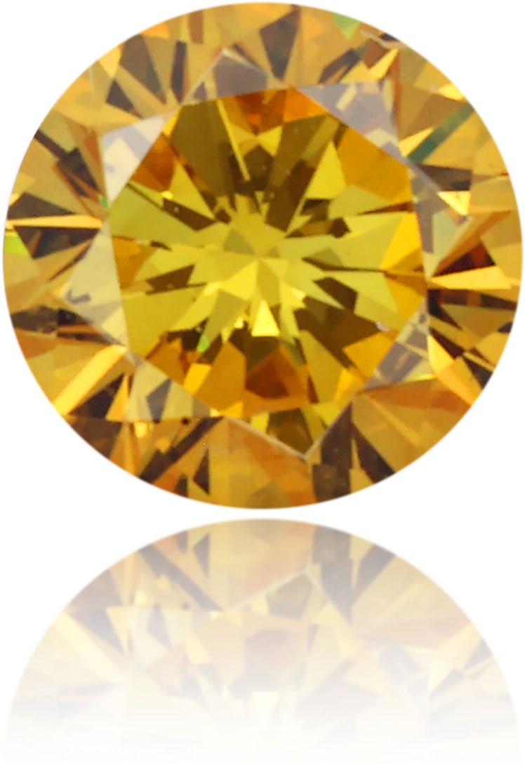 Loose Diamond - ROUND 0.24ct Fancy Intense Orangey Yellow SI1: Loose Diamond - ROUND 0.24ct Fancy Intense Orangey Yellow SI1 Source: Natural Shape: ROUND Carats: 0.24 Color: Fancy Intense Orangey Yellow Certification: NONE Video: