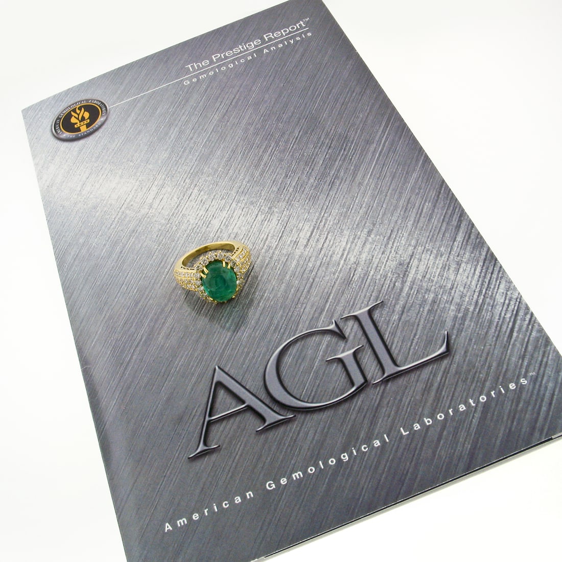 Vintage 18k Yellow Gold AGL Certified 11.08ct Emerald Diamond Cocktail Ring (1 of 11)