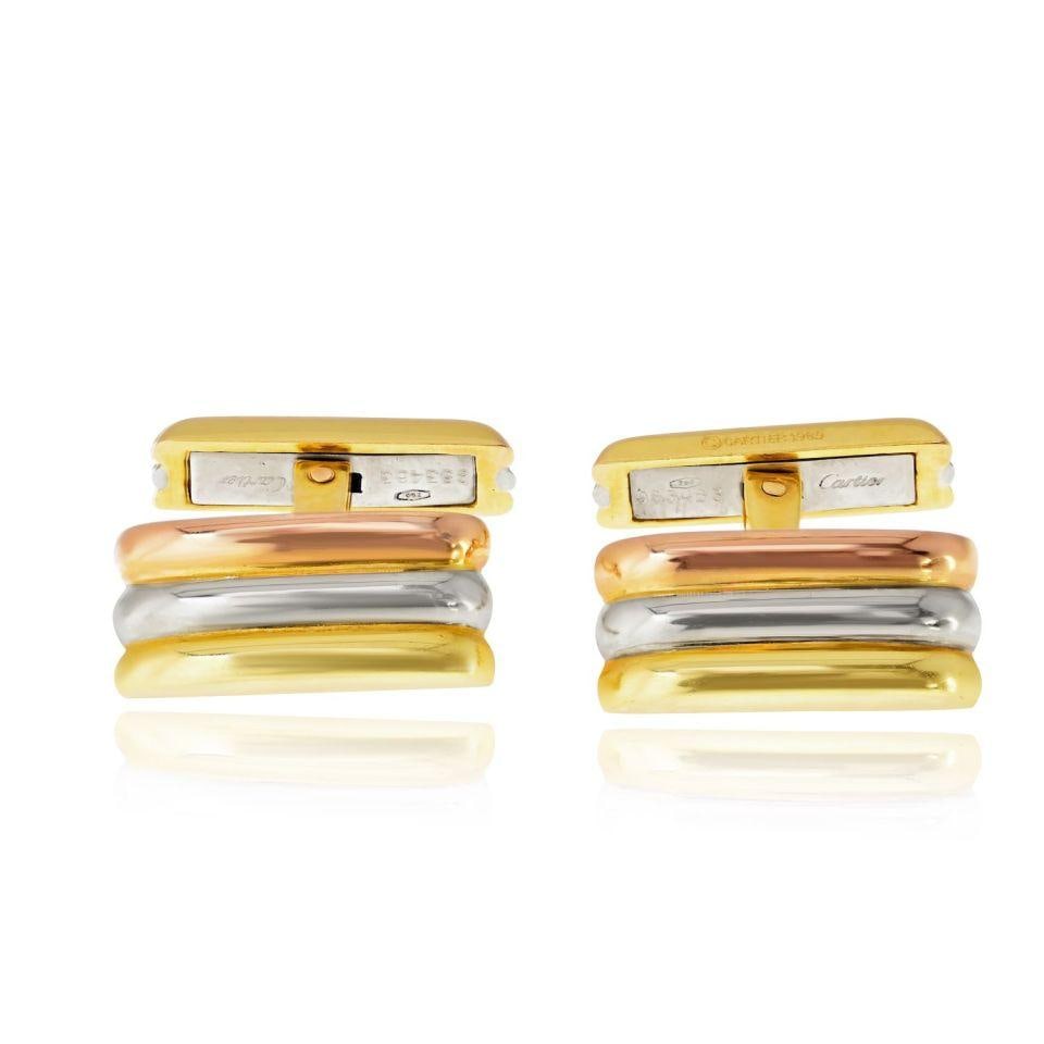 Cartier 18K Tri Color Cufflinks (1 of 7)