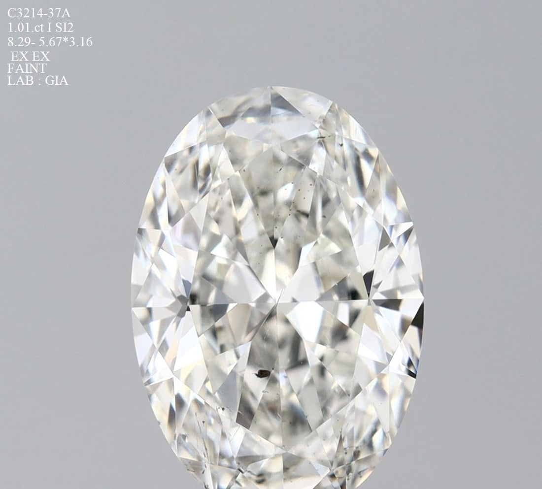 Loose Diamond - OVAL 1.01ct I SI2: Loose Diamond - OVAL 1.01ct I SI2 Source: Natural Shape: OVAL Carats: 1.01 Color: I Clarity: SI2 Certification: GIA Video: