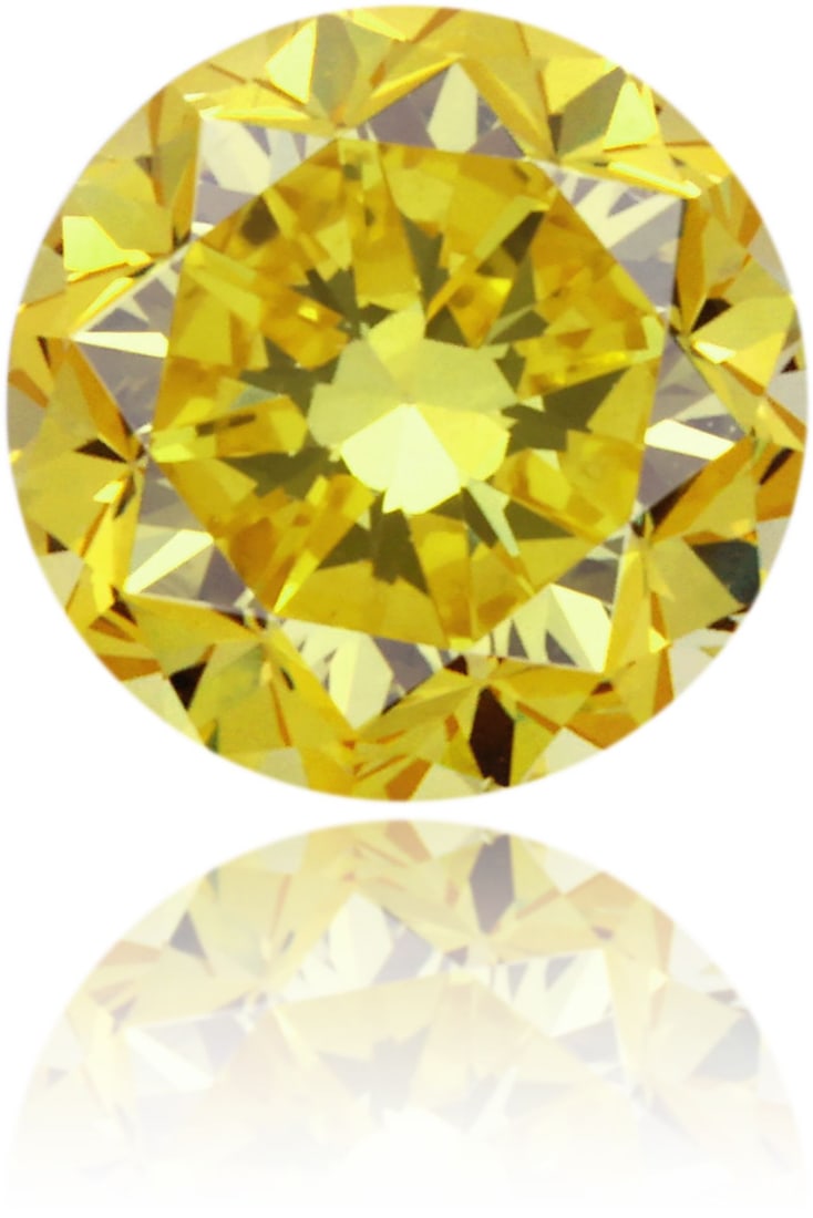 Loose Diamond - ROUND 0.53ct Fancy Vivid Orangey Yellow VS1: Loose Diamond - ROUND 0.53ct Fancy Vivid Orangey Yellow VS1 Source: Natural Shape: ROUND Carats: 0.53 Color: Fancy Vivid Orangey Yellow Certification: GIA PLEASE NOTE: Framed, Large, or heavy items do