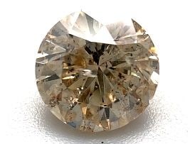 Loose Diamond - ROUND 2.02ct Champagne I1: Loose Diamond - ROUND 2.02ct Champagne I1 Source: Natural Shape: ROUND Carats: 2.02 Color: Champagne Certification: OTHER PLEASE NOTE: Framed, Large, or heavy items do not have shipping costs included