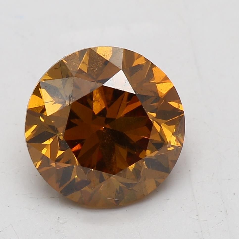 Loose Diamond - ROUND 1.67ct Fancy Deep Brownish Yellowish Orange I1 (1 of 1)