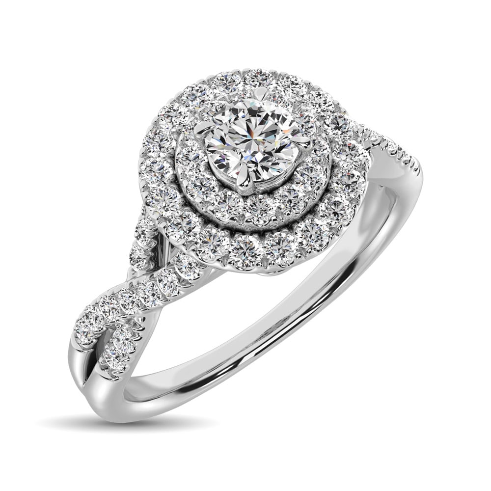 Diamond Engagement Ring 1/2 Ct.tw in 10K White Gold: Diamond Engagement Ring 1/2 Ct.tw in 10K White Gold 10k White Gold Stone Color: Gh Stone Clarity: I1 Each ring is presented in standard size 6.5. Complimentary resizing is available between sizes 510 