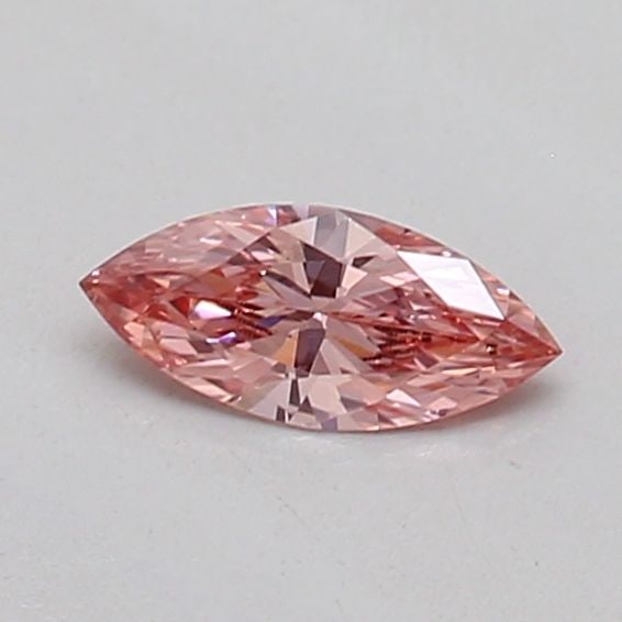 Loose Diamond - MARQUISE 0.14ct Fancy Vivid Brownish Pink VS2: Loose Diamond - MARQUISE 0.14ct Fancy Vivid Brownish Pink VS2 Source: This is a real non-mined Diamond that has been grown in a lab Shape: MARQUISE Carats: 0.14 Color: Fancy Vivid Brownish Pink Certif