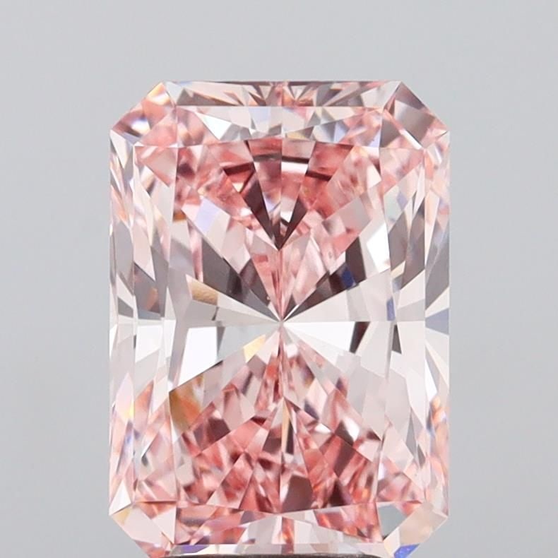 Loose Diamond - RADIANT 3.51ct Fancy Intense Pink VS1: Loose Diamond - RADIANT 3.51ct Fancy Intense Pink VS1 Source: This is a real non-mined Diamond that has been grown in a lab Shape: RADIANT Carats: 3.51 Color: Fancy Intense Pink Certification: IGI Vid