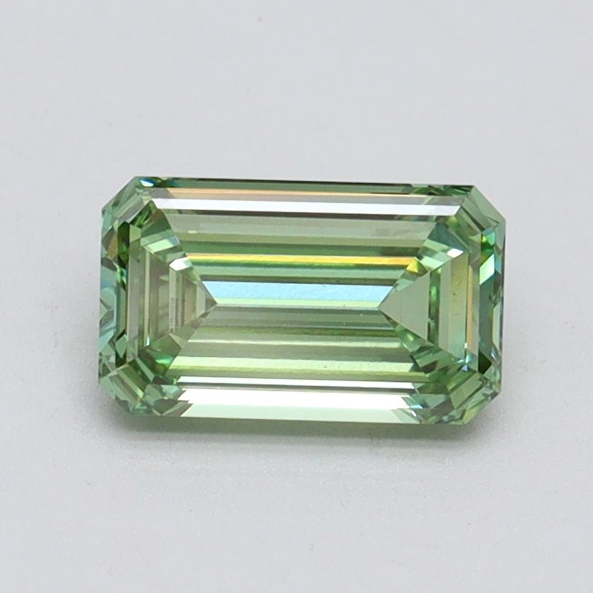 Loose Diamond - EMERALD 1.0ct Fancy Vivid Green VS1: Loose Diamond - EMERALD 1.0ct Fancy Vivid Green VS1 Source: This is a real non-mined Diamond that has been grown in a lab Shape: EMERALD Carats: 1.0 Color: Fancy Vivid Green Certification: IGI Video: