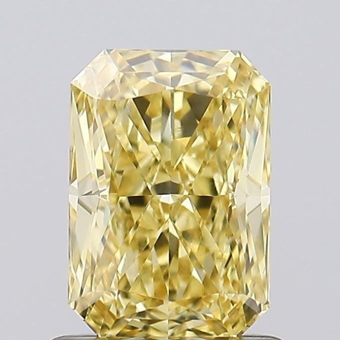 Loose Diamond - RADIANT 1.04ct Fancy Intense Yellow VS1: Loose Diamond - RADIANT 1.04ct Fancy Intense Yellow VS1 Source: This is a real non-mined Diamond that has been grown in a lab Shape: RADIANT Carats: 1.04 Color: Fancy Intense Yellow Certification: IGI