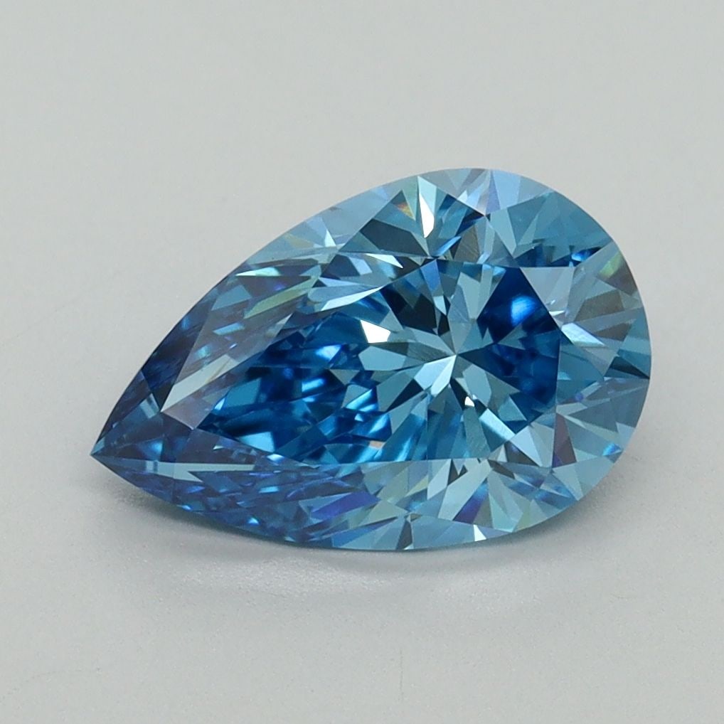 Loose Diamond - PEAR 2.03ct Fancy Vivid Blue VVS2: Loose Diamond - PEAR 2.03ct Fancy Vivid Blue VVS2 Source: This is a real non-mined Diamond that has been grown in a lab Shape: PEAR Carats: 2.03 Color: Fancy Vivid Blue Certification: IGI Video: