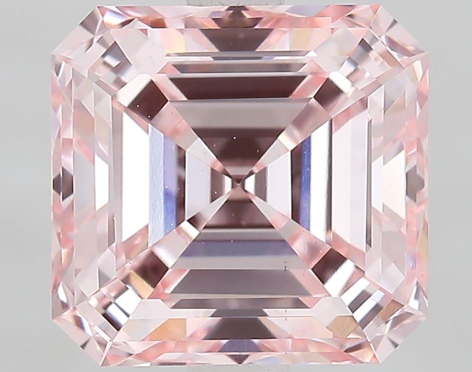 Loose Diamond - ASSCHER 2.77ct Fancy Intense Pink VS1: Loose Diamond - ASSCHER 2.77ct Fancy Intense Pink VS1 Source: This is a real non-mined Diamond that has been grown in a lab Shape: ASSCHER Carats: 2.77 Color: Fancy Intense Pink Certification: IGI Vid