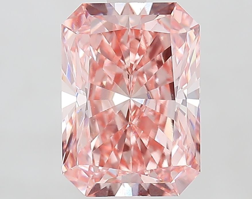 Loose Diamond - RADIANT 3.05ct Fancy Vivid Pink VS1: Loose Diamond - RADIANT 3.05ct Fancy Vivid Pink VS1 Source: This is a real non-mined Diamond that has been grown in a lab Shape: RADIANT Carats: 3.05 Color: Fancy Vivid Pink Certification: IGI Video: