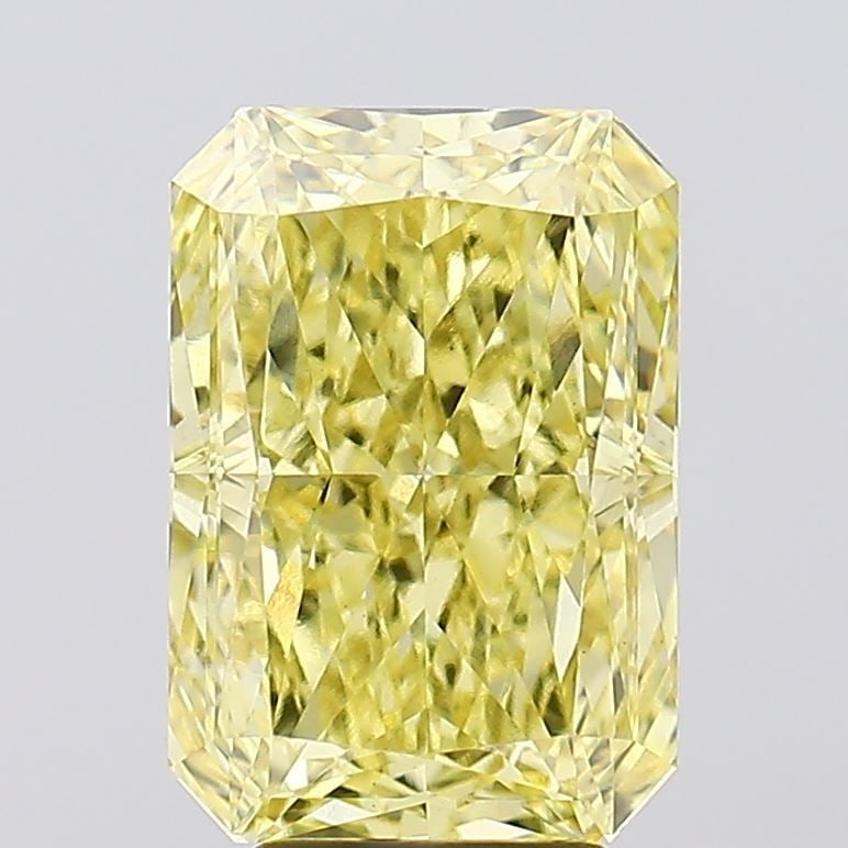 Loose Diamond - RADIANT 5.14ct Fancy Vivid Yellow VS1: Loose Diamond - RADIANT 5.14ct Fancy Vivid Yellow VS1 Source: This is a real non-mined Diamond that has been grown in a lab Shape: RADIANT Carats: 5.14 Color: Fancy Vivid Yellow Certification: IGI Vid