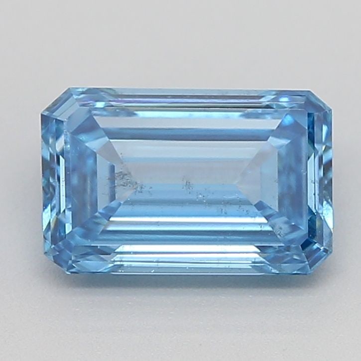 Loose Diamond - EMERALD 0.99ct Fancy Vivid Blue SI1: Loose Diamond - EMERALD 0.99ct Fancy Vivid Blue SI1 Source: This is a real non-mined Diamond that has been grown in a lab Shape: EMERALD Carats: 0.99 Color: Fancy Vivid Blue Certification: IGI Video: