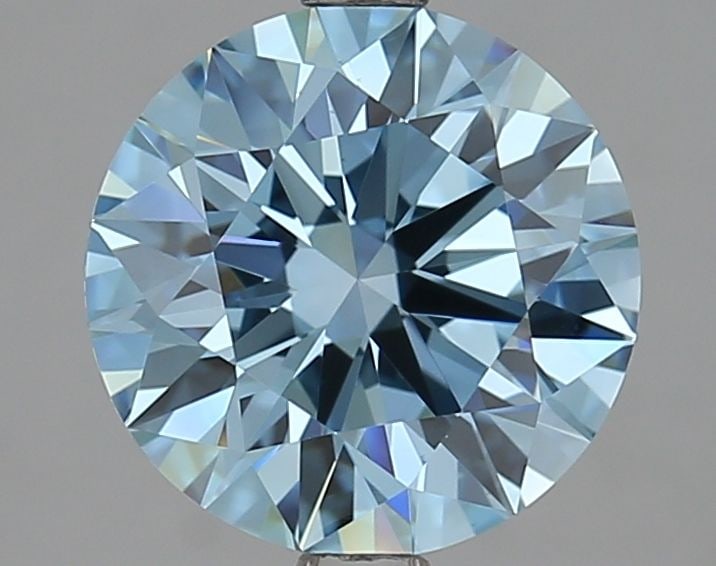 Loose Diamond - ROUND 2.81ct Fancy Vivid Blue VS1: Loose Diamond - ROUND 2.81ct Fancy Vivid Blue VS1 Source: This is a real non-mined Diamond that has been grown in a lab Shape: ROUND Carats: 2.81 Color: Fancy Vivid Blue Certification: IGI Video: