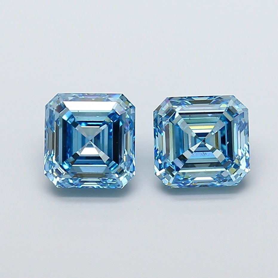 Loose Diamond - ASSCHER 2.52ct Fancy Vivid Blue VS1 (1 of 1)