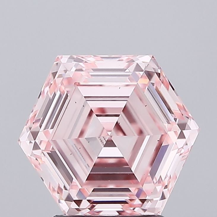 Loose Diamond - HEXAGONAL 3.01ct Fancy Intense Pink VS2: Loose Diamond - HEXAGONAL 3.01ct Fancy Intense Pink VS2 Source: This is a real non-mined Diamond that has been grown in a lab Shape: HEXAGONAL Carats: 3.01 Color: Fancy Intense Pink Certification: IGI