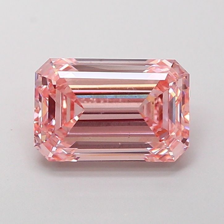 Loose Diamond - EMERALD 2.5ct Fancy Intense Pink VS2: Loose Diamond - EMERALD 2.5ct Fancy Intense Pink VS2 Source: This is a real non-mined Diamond that has been grown in a lab Shape: EMERALD Carats: 2.5 Color: Fancy Intense Pink Certification: IGI Video