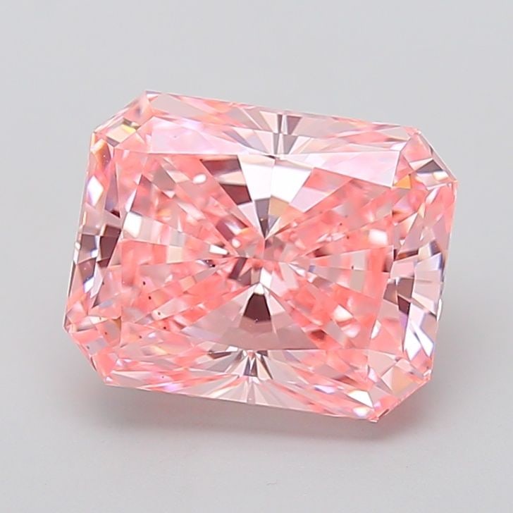 Loose Diamond - RADIANT 5.09ct Fancy Vivid Pink VS2: Loose Diamond - RADIANT 5.09ct Fancy Vivid Pink VS2 Source: This is a real non-mined Diamond that has been grown in a lab Shape: RADIANT Carats: 5.09 Color: Fancy Vivid Pink Certification: IGI Video: