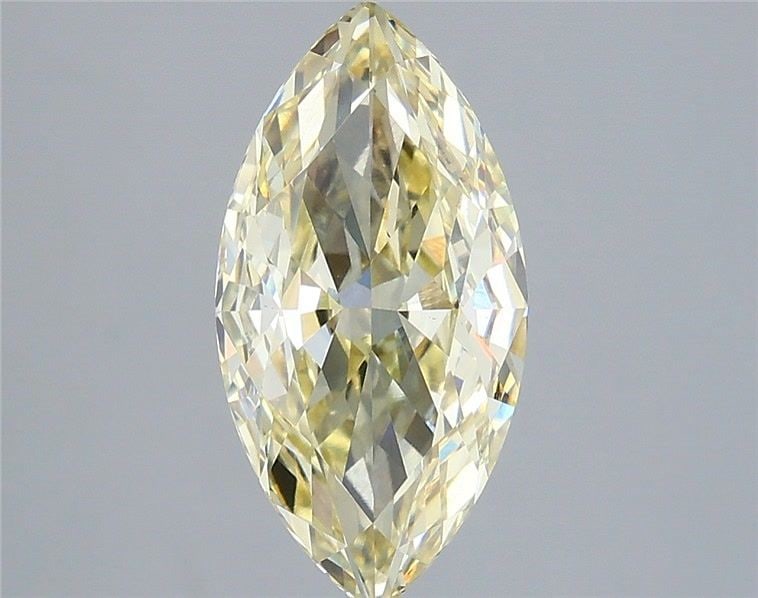 Loose Diamond - MARQUISE 3.04ct Fancy Light Yellow VS2: Loose Diamond - MARQUISE 3.04ct Fancy Light Yellow VS2 Source: This is a real non-mined Diamond that has been grown in a lab Shape: MARQUISE Carats: 3.04 Color: Fancy Light Yellow Certification: IGI V