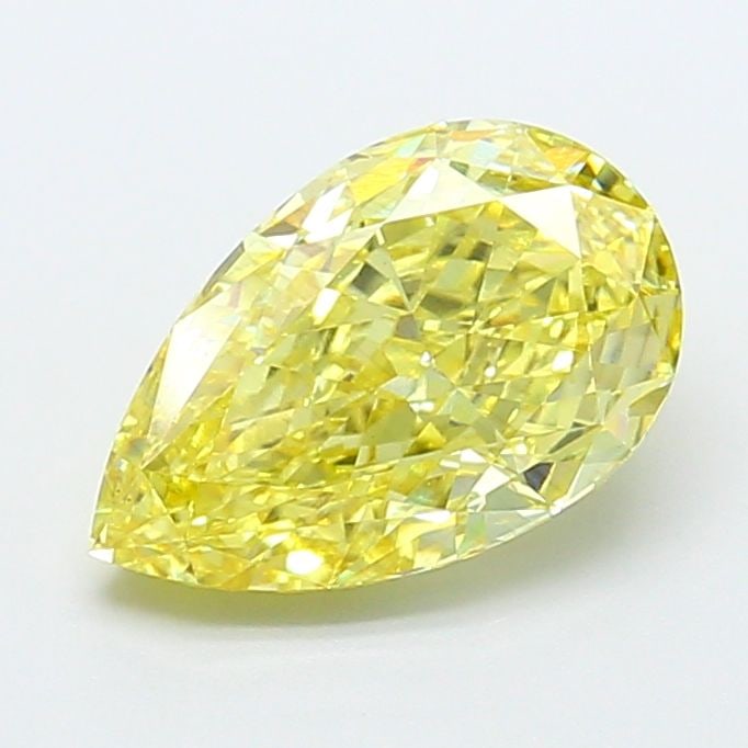 Loose Diamond - PEAR 2.59ct Fancy Intense Yellow VS1: Loose Diamond - PEAR 2.59ct Fancy Intense Yellow VS1 Source: This is a real non-mined Diamond that has been grown in a lab Shape: PEAR Carats: 2.59 Color: Fancy Intense Yellow Certification: IGI Video