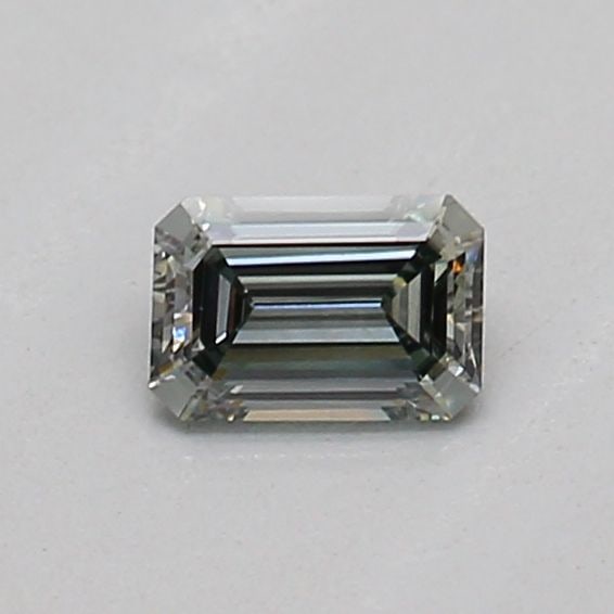 Loose Diamond - EMERALD 0.17ct Fancy Gray Green VVS2: Loose Diamond - EMERALD 0.17ct Fancy Gray Green VVS2 Source: This is a real non-mined Diamond that has been grown in a lab Shape: EMERALD Carats: 0.17 Color: Fancy Gray Green Certification: IGI Video: