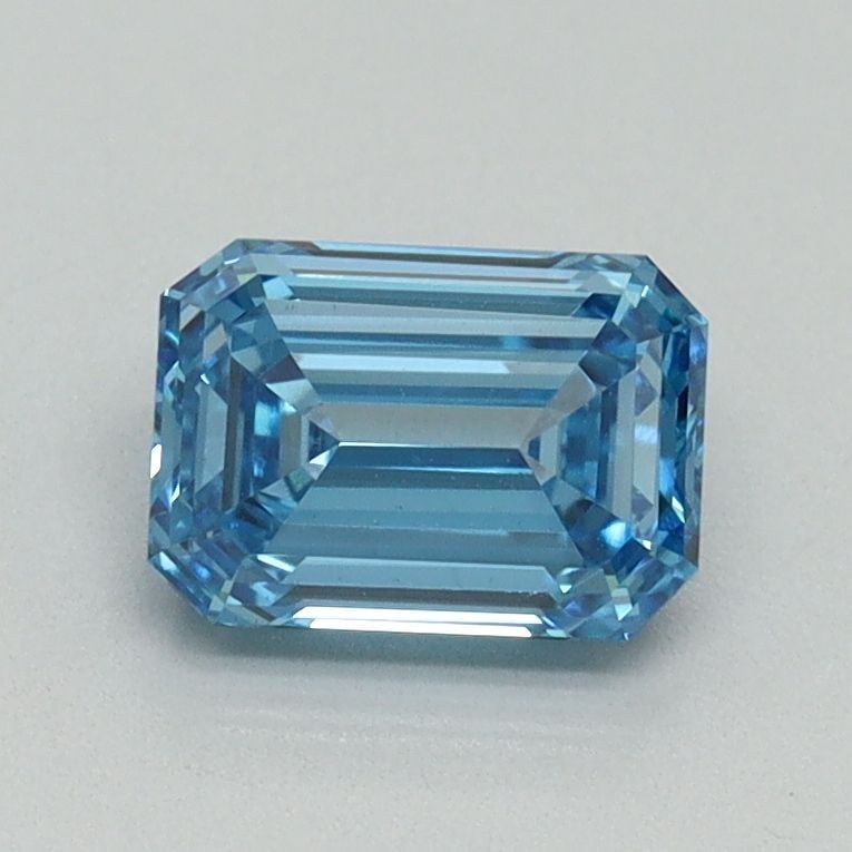 Loose Diamond - EMERALD 1.0ct Fancy Vivid Blue VS1: Loose Diamond - EMERALD 1.0ct Fancy Vivid Blue VS1 Source: This is a real non-mined Diamond that has been grown in a lab Shape: EMERALD Carats: 1.0 Color: Fancy Vivid Blue Certification: IGI Video:
