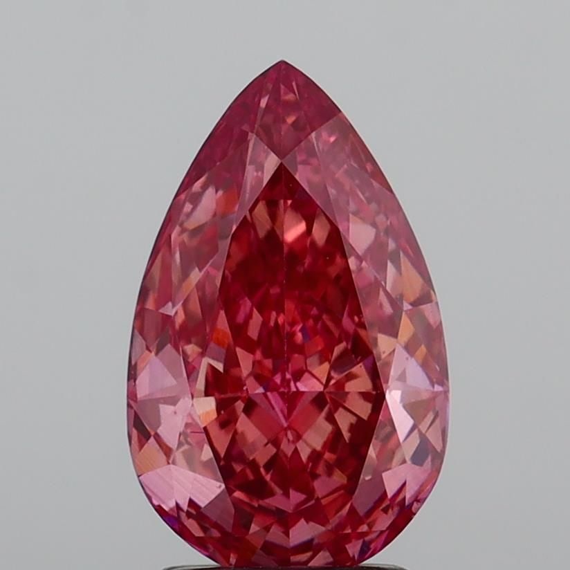 Loose Diamond - PEAR 3.1ct Fancy Vivid Pink VS2: Loose Diamond - PEAR 3.1ct Fancy Vivid Pink VS2 Source: This is a real non-mined Diamond that has been grown in a lab Shape: PEAR Carats: 3.1 Color: Fancy Vivid Pink Certification: IGI Video: