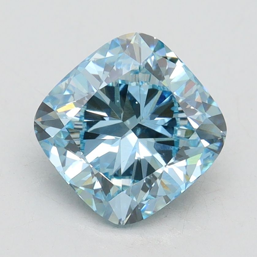 Loose Diamond - CUSHION BRILLIANT 1.99ct Fancy Vivid Blue VS2: Loose Diamond - CUSHION BRILLIANT 1.99ct Fancy Vivid Blue VS2 Source: This is a real non-mined Diamond that has been grown in a lab Shape: CUSHION BRILLIANT Carats: 1.99 Color: Fancy Vivid Blue Certif