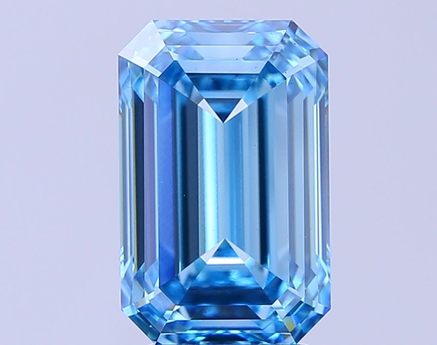 Loose Diamond - EMERALD 5.09ct Fancy Vivid Blue VS1: Loose Diamond - EMERALD 5.09ct Fancy Vivid Blue VS1 Source: This is a real non-mined Diamond that has been grown in a lab Shape: EMERALD Carats: 5.09 Color: Fancy Vivid Blue Certification: IGI Video:
