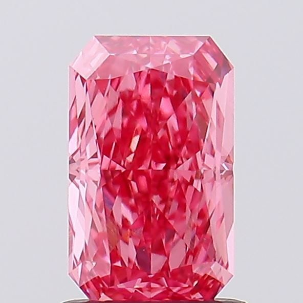 Loose Diamond - RADIANT 1.36ct Fancy Vivid Pink VS1: Loose Diamond - RADIANT 1.36ct Fancy Vivid Pink VS1 Source: This is a real non-mined Diamond that has been grown in a lab Shape: RADIANT Carats: 1.36 Color: Fancy Vivid Pink Certification: IGI Video: