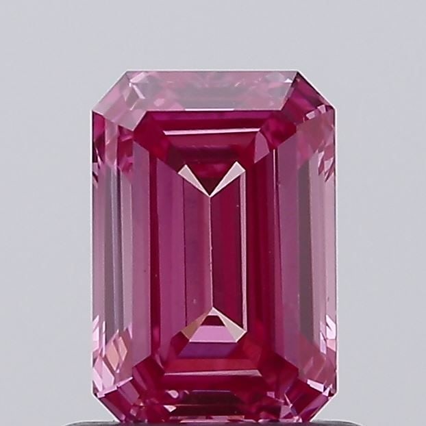 Loose Diamond - EMERALD 0.8ct Fancy Vivid Pink VS1: Loose Diamond - EMERALD 0.8ct Fancy Vivid Pink VS1 Source: This is a real non-mined Diamond that has been grown in a lab Shape: EMERALD Carats: 0.8 Color: Fancy Vivid Pink Certification: IGI Video: