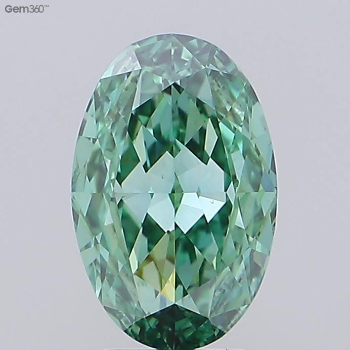 Loose Diamond - OVAL 4.02ct Fancy Vivid Green VS1: Loose Diamond - OVAL 4.02ct Fancy Vivid Green VS1 Source: This is a real non-mined Diamond that has been grown in a lab Shape: OVAL Carats: 4.02 Color: Fancy Vivid Green Certification: IGI Video:
