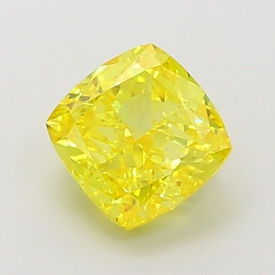 Loose Diamond - CUSHION MODIFIED 1.53ct Fancy Vivid Yellow VS1: Loose Diamond - CUSHION MODIFIED 1.53ct Fancy Vivid Yellow VS1 Source: This is a real non-mined Diamond that has been grown in a lab Shape: CUSHION MODIFIED Carats: 1.53 Color: Fancy Vivid Yellow Cert