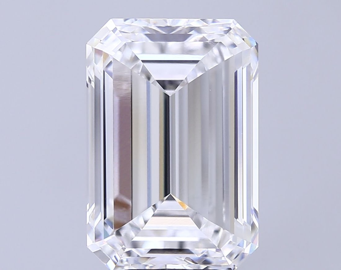 Loose Diamond - EMERALD 10.01ct D VVS2: Loose Diamond - EMERALD 10.01ct D VVS2 Source: This is a real non-mined Diamond that has been grown in a lab Shape: EMERALD Carats: 10.01 Color: D Clarity: VVS2 Certification: IGI Video: