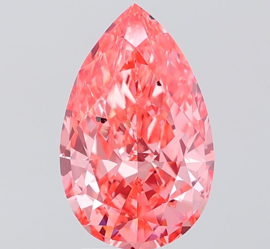 Loose Diamond - PEAR 3.15ct Fancy Vivid Pink SI1: Loose Diamond - PEAR 3.15ct Fancy Vivid Pink SI1 Source: This is a real non-mined Diamond that has been grown in a lab Shape: PEAR Carats: 3.15 Color: Fancy Vivid Pink Certification: IGI Video: