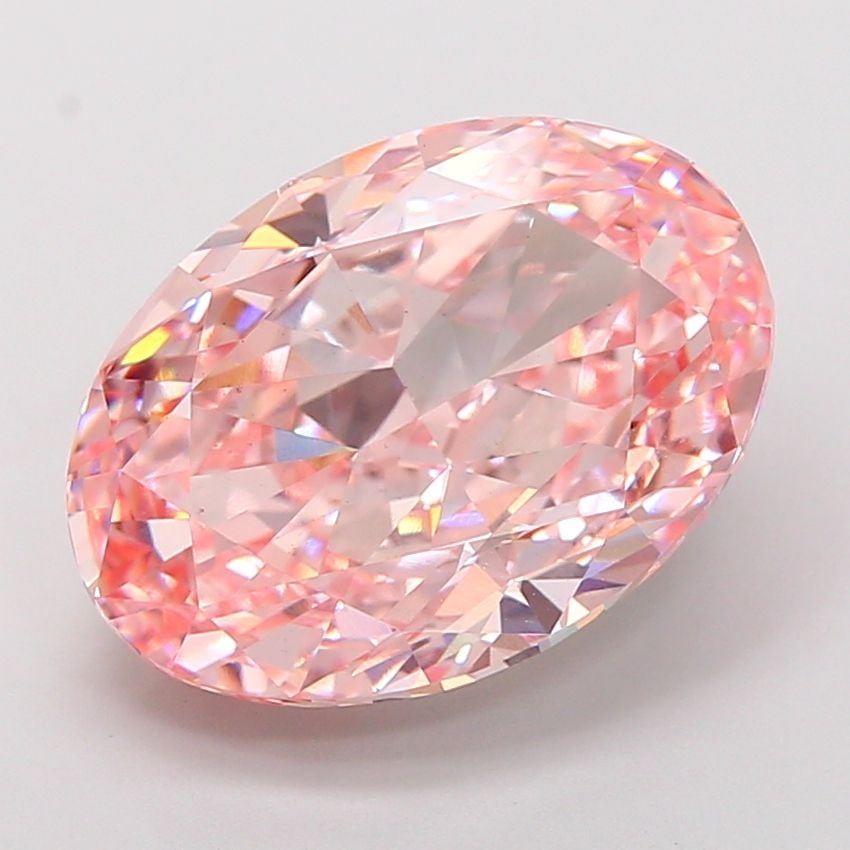 Loose Diamond - OVAL 10.08ct Fancy Vivid Pink VS1: Loose Diamond - OVAL 10.08ct Fancy Vivid Pink VS1 Source: This is a real non-mined Diamond that has been grown in a lab Shape: OVAL Carats: 10.08 Color: Fancy Vivid Pink Certification: IGI Video: