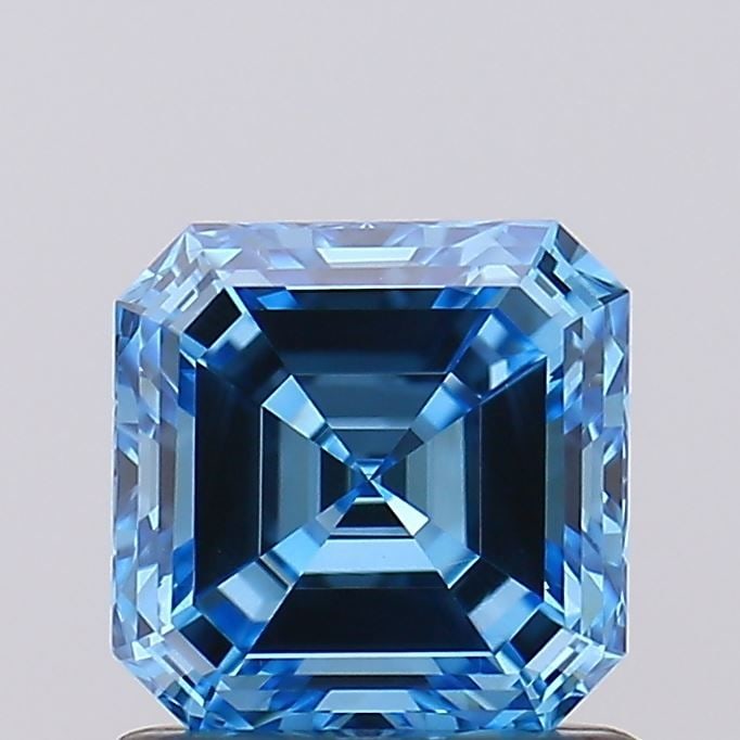 Loose Diamond - ASSCHER 1.0ct Fancy Vivid Blue VS1: Loose Diamond - ASSCHER 1.0ct Fancy Vivid Blue VS1 Source: This is a real non-mined Diamond that has been grown in a lab Shape: ASSCHER Carats: 1.0 Color: Fancy Vivid Blue Certification: IGI Video: