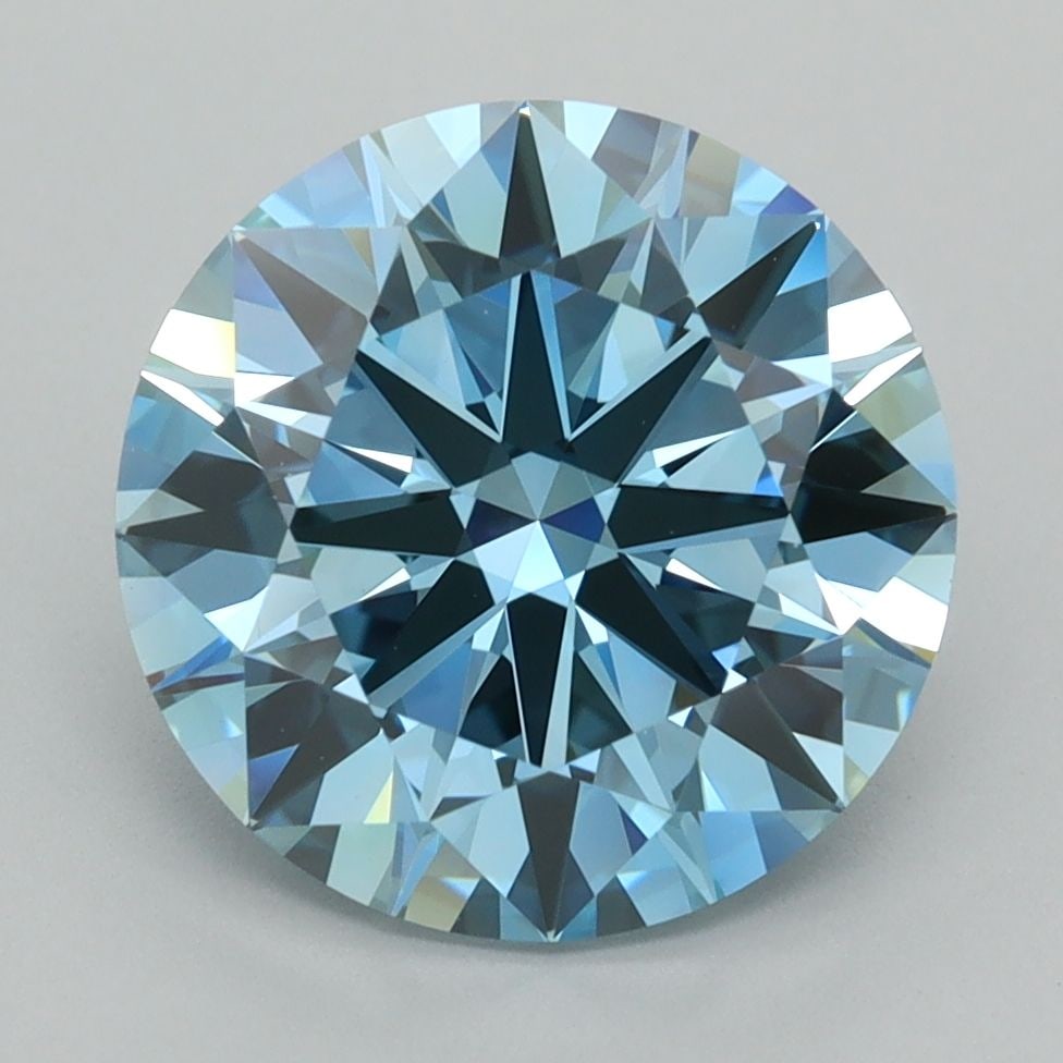 Loose Diamond - ROUND 4.02ct Fancy Vivid Blue VVS1: Loose Diamond - ROUND 4.02ct Fancy Vivid Blue VVS1 Source: This is a real non-mined Diamond that has been grown in a lab Shape: ROUND Carats: 4.02 Color: Fancy Vivid Blue Certification: IGI Video: