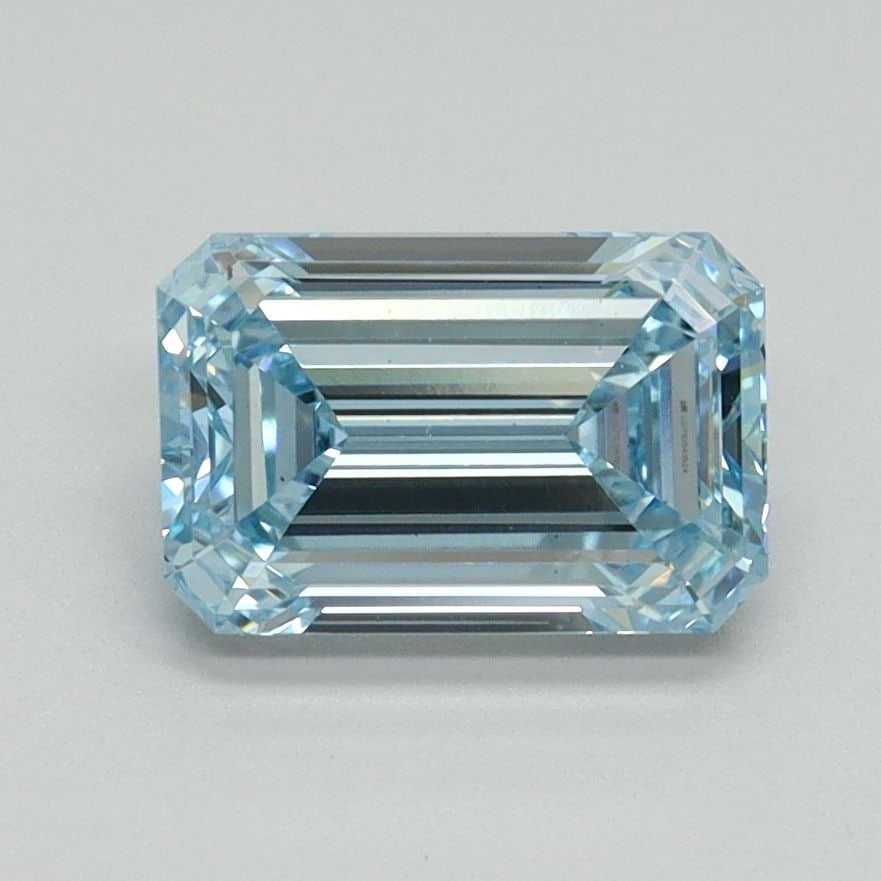 Loose Diamond - EMERALD 1.53ct Fancy Intense Blue VS1: Loose Diamond - EMERALD 1.53ct Fancy Intense Blue VS1 Source: This is a real non-mined Diamond that has been grown in a lab Shape: EMERALD Carats: 1.53 Color: Fancy Intense Blue Certification: IGI Vid