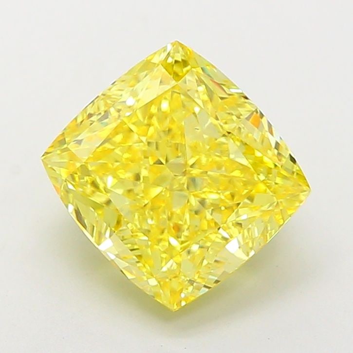 Loose Diamond - CUSHION MODIFIED 5.11ct Fancy Vivid Yellow VS1: Loose Diamond - CUSHION MODIFIED 5.11ct Fancy Vivid Yellow VS1 Source: This is a real non-mined Diamond that has been grown in a lab Shape: CUSHION MODIFIED Carats: 5.11 Color: Fancy Vivid Yellow Cert