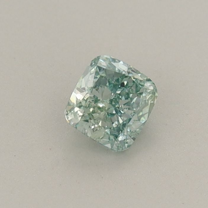 Loose Diamond - CUSHION MODIFIED 0.33ct Fancy Vivid Green VS2: Loose Diamond - CUSHION MODIFIED 0.33ct Fancy Vivid Green VS2 Source: This is a real non-mined Diamond that has been grown in a lab Shape: CUSHION MODIFIED Carats: 0.33 Color: Fancy Vivid Green Certif