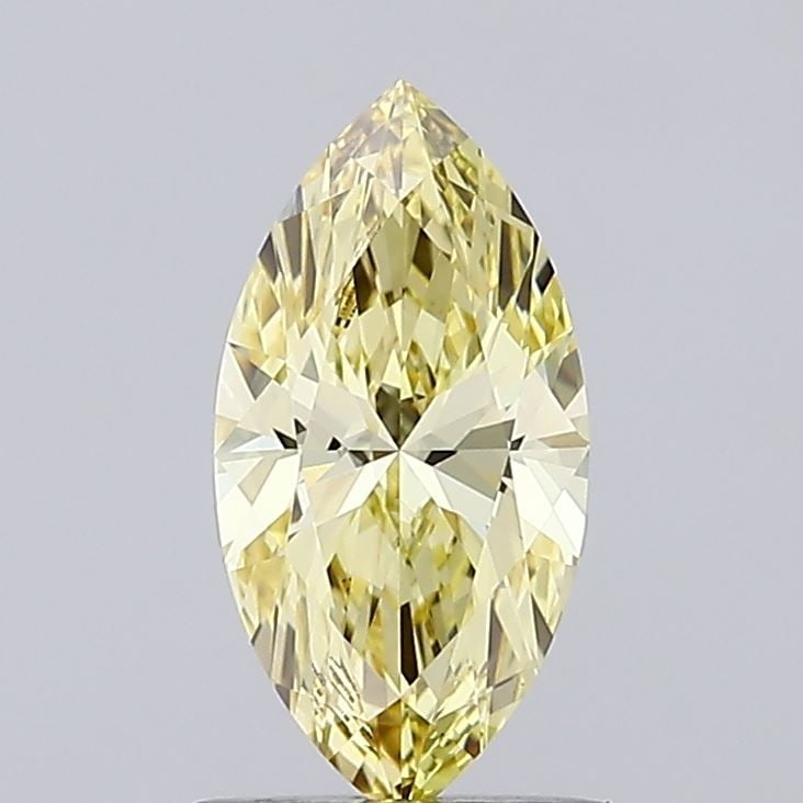 Loose Diamond - MARQUISE 0.99ct Fancy Intense Yellow VS1: Loose Diamond - MARQUISE 0.99ct Fancy Intense Yellow VS1 Source: This is a real non-mined Diamond that has been grown in a lab Shape: MARQUISE Carats: 0.99 Color: Fancy Intense Yellow Certification: