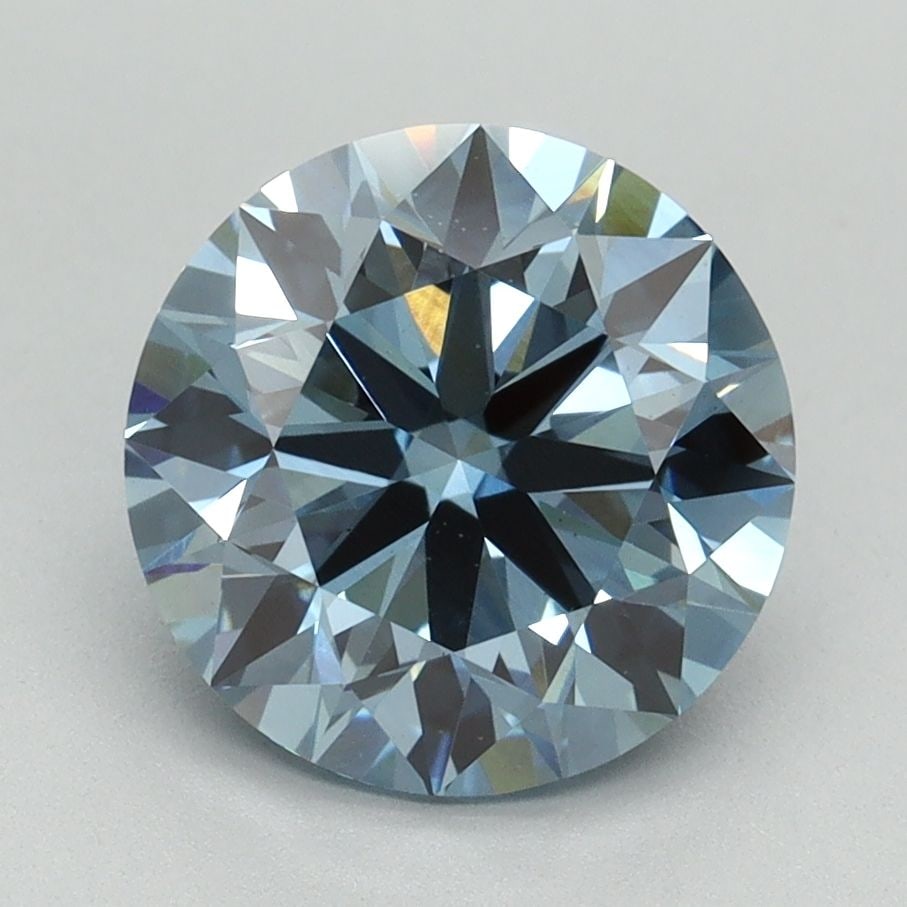 Loose Diamond - ROUND 3.03ct Fancy Vivid Blue VS1: Loose Diamond - ROUND 3.03ct Fancy Vivid Blue VS1 Source: This is a real non-mined Diamond that has been grown in a lab Shape: ROUND Carats: 3.03 Color: Fancy Vivid Blue Certification: IGI Video: