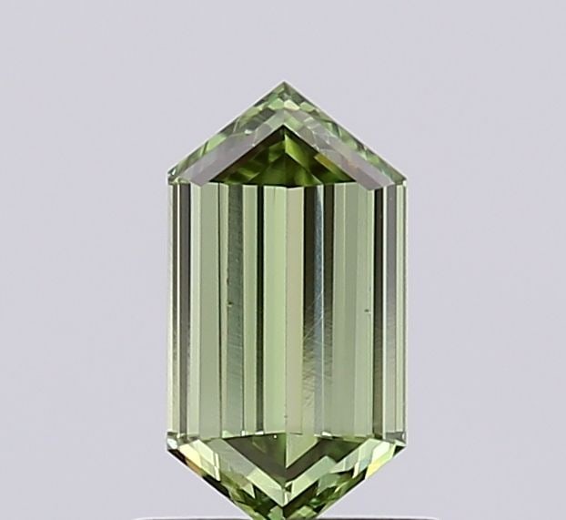 Loose Diamond - HEXAGONAL 1.01ct Fancy Vivid Green VS2: Loose Diamond - HEXAGONAL 1.01ct Fancy Vivid Green VS2 Source: This is a real non-mined Diamond that has been grown in a lab Shape: HEXAGONAL Carats: 1.01 Color: Fancy Vivid Green Certification: IGI V