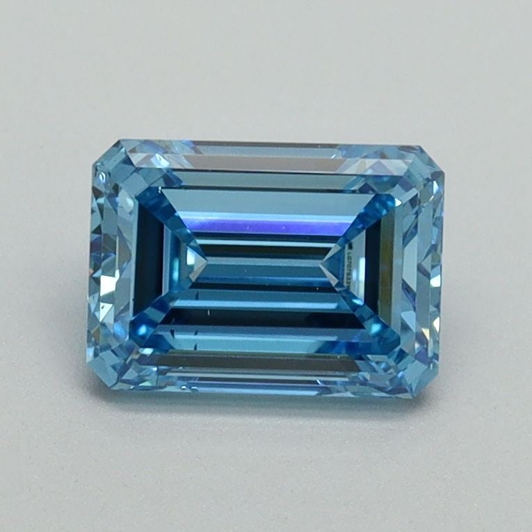 Loose Diamond - EMERALD 1.0ct Fancy Vivid Blue VS2: Loose Diamond - EMERALD 1.0ct Fancy Vivid Blue VS2 Source: This is a real non-mined Diamond that has been grown in a lab Shape: EMERALD Carats: 1.0 Color: Fancy Vivid Blue Certification: IGI Video: