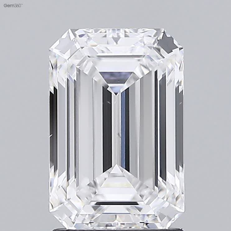 Loose Diamond - EMERALD 1.9ct E VS2: Loose Diamond - EMERALD 1.9ct E VS2 Source: This is a real non-mined Diamond that has been grown in a lab Shape: EMERALD Carats: 1.9 Color: E Clarity: VS2 Certification: GIA Video: